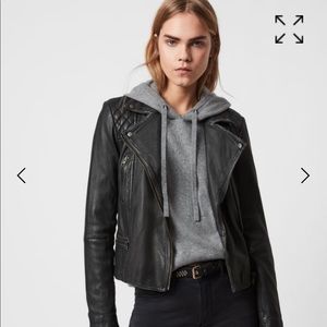 All Saints Cargo Leather Jacket
